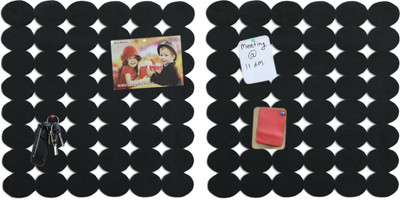 

Marine Pearl Oval 1.5 x 1.5 Ft Pack of 2 Pin Board Notice Board Bulletin Board(Black)