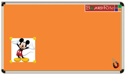 

BoardRite Magnetic Sporty Magnetic Bulletin Board(Orange)