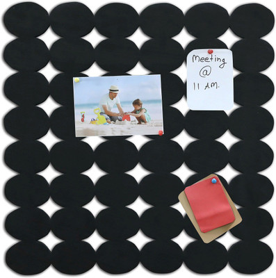 

Marine Pearl Oval 1.5 x 2 Feet Designer Pin Board Notice Board Bulletin Board(Black)