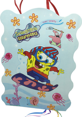 

Funcart Funcart Spongy bob square pants paper pinata khoi bag Pull String Pinata(Multicolor, Pack of 1)