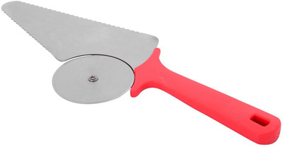

Agromech cum server Wheel Pizza Cutter(Stainless Steel), Multicolor