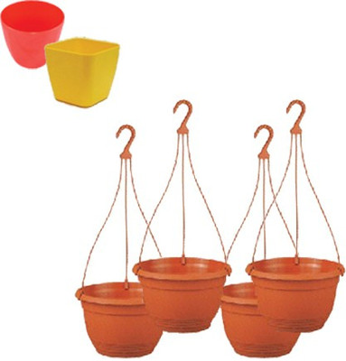 

martha cloche Plant Container Set(Pack of 6, Plastic)