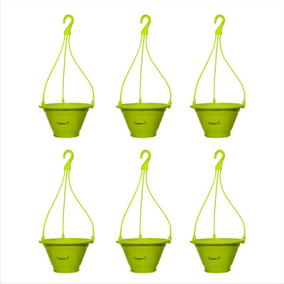 

Planters Green Nursery Hanging Plant Container Set(Pack of 6, Plastic)