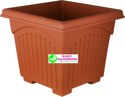 

Easy Gardening 14 Inch Square Plant Container Set(Pack of 6, Plastic)