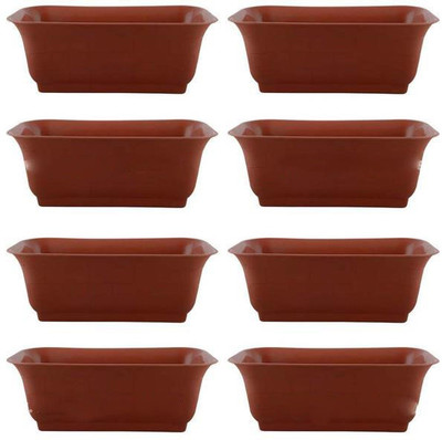 

TrustBasket Set of 8 Window Planter Plant Container Set(Pack of 8, Plastic)