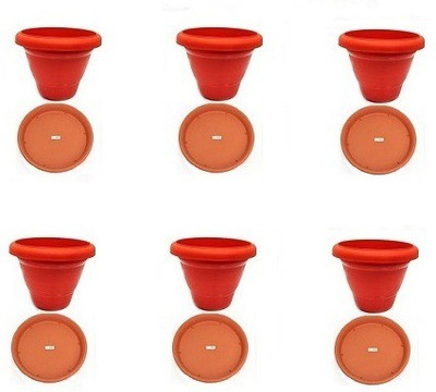 

MINERVA NATURALS 8 INCH Plant Container Set(Pack of 6, Plastic)