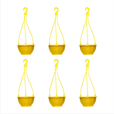 

Planters Yellow Venus Hanging Plant Container Set(Pack of 6, Plastic)