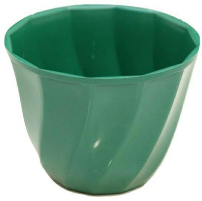 

VAYDASHI 5" Solitaire Circular Pots/ Planters Hobby Home Office Flower Vasa Green Colour (Set of 3 pcs) Plant Container Set(Pack of 3, Plastic)