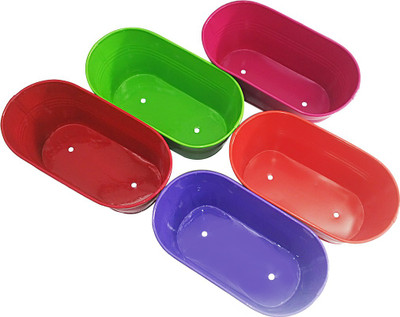 

Greenlands Metal planter Plant Container Set(Pack of 5, Metal)