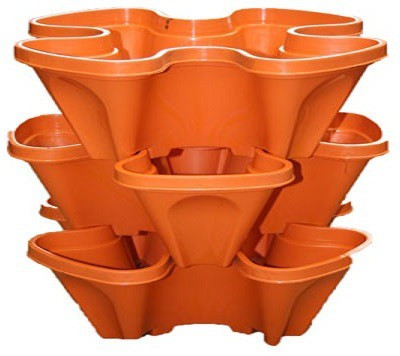 

Minerva Naturals 3 tierSTACKer Plant Container Set(Plastic)