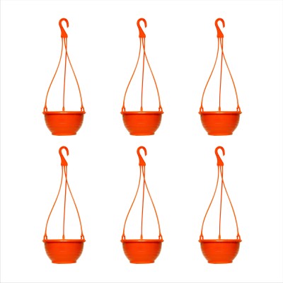 

Planters Orange Venus Hanging Plant Container Set(Pack of 6, Plastic)