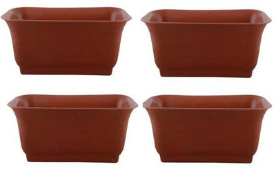 

TrustBasket Set of 4 Window Planter Plant Container Set(Pack of 4, Plastic)