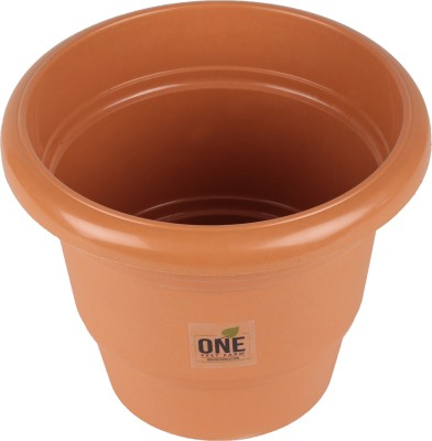 

One Feet Farm plant container medium size Plant Container(Plastic, External Height - 21 cm), Brown