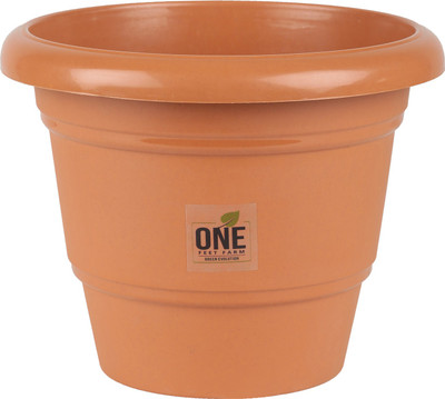 

One Feet Farm Plant Container(Plastic, External Height - 15.5 cm), Brown