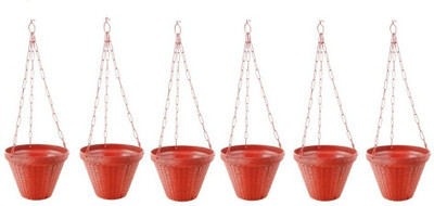 

Planters GARDEN HANGING POT Plant Container Set(Pack of 6, Plastic)