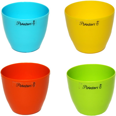 

Planters Cool Pot (Set of 4) Plant Container Set(Pack of 4, Plastic)