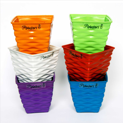 

Planters Table Top Decorative Plant Container Set(Pack of 6, Plastic)