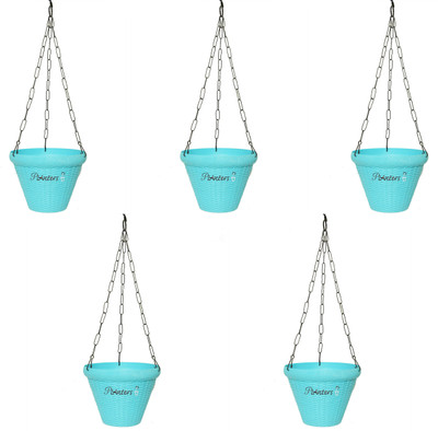 

Planters SKY BLUE JUHI HANGING POTS (PACK OF 5)â¦ Plant Container Set(Pack of 5, Plastic)