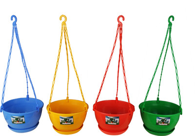 

Easy Gardening 8 Inch Plant Container Set(Pack of 4, Plastic)