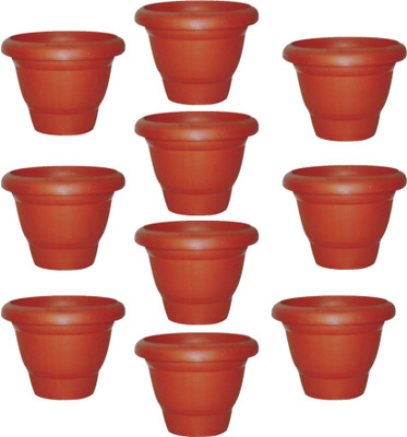 

Atlantic Green Planter Designer Pots Plant Container Set(Pack of 10, Plastic)
