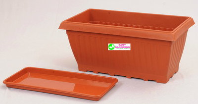 

Easy Gardening Size 4 Rectangle Plant Container Set(Pack of 3, Plastic)