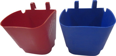 DCS Vertical Garden Wall Hanging Pot Maroon & Blue Colour (Pack of 2) Plant Container Set(Pack of 2, Plastic) available at flipkart for Rs.240