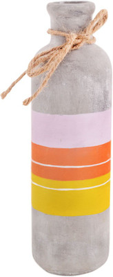 

Chumbak Bloom In A Bottle Orange Planter Plant Container(Cement, External Height - 22 Cms cm)