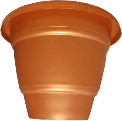 Naina Plant Container(Plastic, External Height - 23 cm), Gold