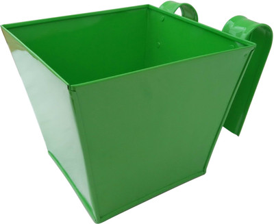 

Green Gardenia Garden Plant Container(Metal, External Height - 17 cm)