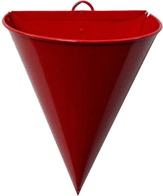 

First Smart Deal Plant Container(Metal, External Height - 23 cm), Red