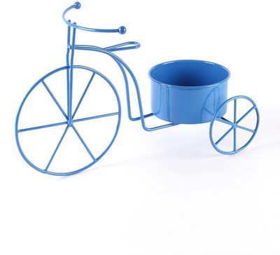 

Green Girgit Plant Container(Metal, External Height - 20 cm), Blue