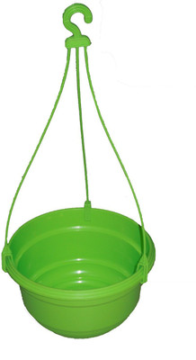 

Minerva Naturals Hanging Planter Green (Pack of 6) Plant Container(Plastic, External Height - 7ll8 cm)