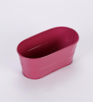 

Green Girgit Plant Container(Metal, External Height - 20 cm), Pink