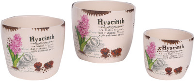 

JB Collection Plant Container(Ceramic, External Height - Planter 3- 20 cm, Planter 2 - 9.5 cm, Planter 1 - 9 cm), Multicolor;purple