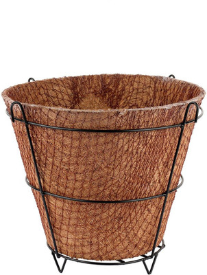 

Shrih Coir Garden Pot With Iron Wire Support Plant Container(Metal, External Height - 20.32 cm), Brown
