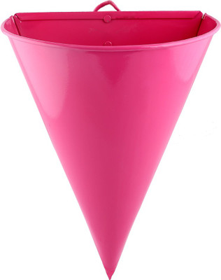 

Green Gardenia Garden Plant Container(Metal, External Height - 30 cm), Pink
