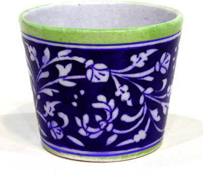 

Aurea Plant Container(Ceramic, External Height - 9 cm), Blue