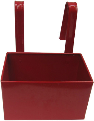 

Green Gardenia Plant Container(Metal, External Height - 15 cm), Red