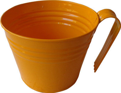 

Green Gardenia Garden Plant Container(Metal, External Height - 4 cm), Yellow