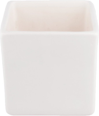 UGAOO Ceramic Square Pot- Small (White) Plant Container Set(Ceramic)
