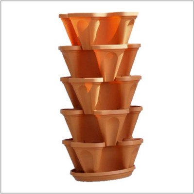 

VGreen Plant Container(Plastic, External Height - 75 cm), Brown