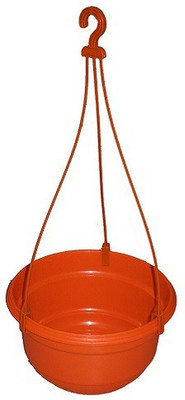 

Minerva Naturals 8" hanging pot set of 6 Plant Container(Plastic, External Height - 17 cm), Orange