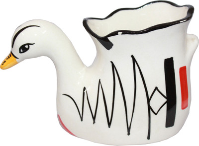 Odisha Bazaar Decorative Ceramic Plant Pot in Duck Shape (4.5x7.5x3 ) Inch Plant Container(Ceramic, External Height - 7.5 cm)