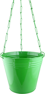 

Green Gardenia Garden Plant Container(Metal, External Height - 19 cm)