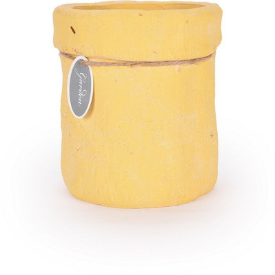 

Scrafts Cement Garden Small - Yellow Plant Container(Ceramic, External Height - 12 cm)