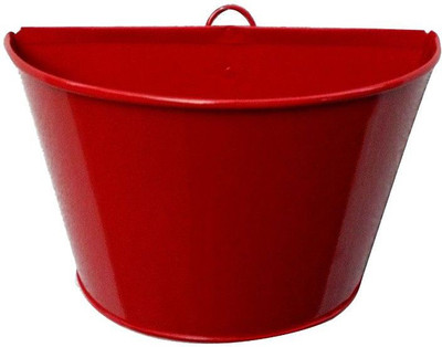 

First Smart Deal Plant Container(Metal, External Height - 16 cm), Red