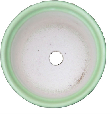 

Shrih Shiny Green Round Ceramic Pot Plant Container(Ceramic, External Height - 10 cm)