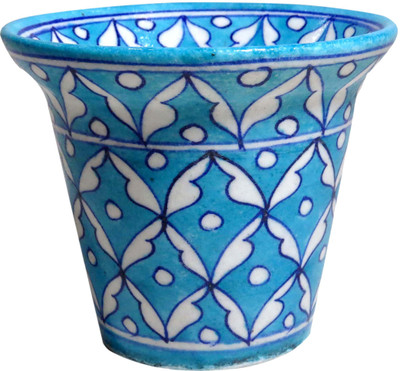 

Aurea Plant Container(Ceramic, External Height - 10 cm), Blue