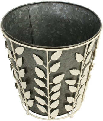 

Store Indya Garden Plant Container(Metal, External Height - 21.59 cm), Multicolor
