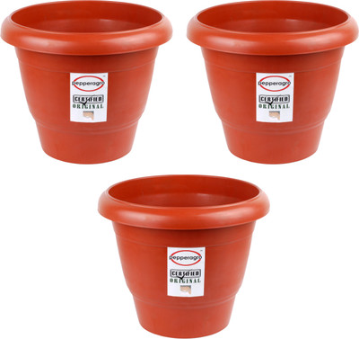 

Pepper Agro Plant Container(Plastic, External Height - 37 cm), Brown